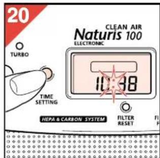PHILIPS HR4347 - Come impostare I'orologio - 4