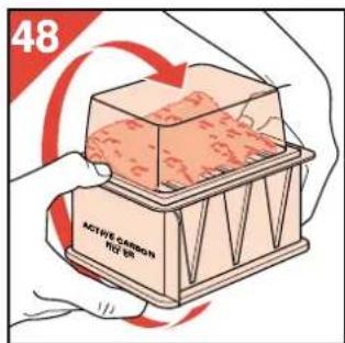 PHILIPS HR4347 - Remplacement des granulés des filtres à charbon - 6