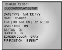 SAMSUNG SMT190DN - 5-1) CLOCK/DISPLAY SETUP - 1