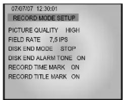 SAMSUNG SMT190DN - 5-2) RECORD MODE SETUP - 1