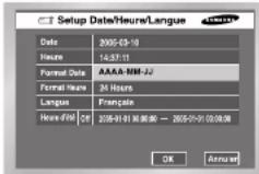 SAMSUNG SHR 2082 - Configuration Date / Heure / Langue - 1