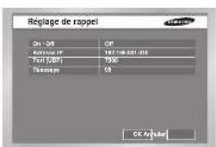 SAMSUNG SHR 2082 - Réglage de rappel - 1