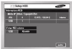SAMSUNG SHR 2082 - Configuration disque dur - 1