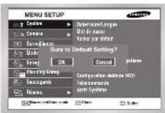 SAMSUNG SHR 2082 - Restauration des paramètres usine par défaut - 1