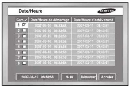 SAMSUNG SHR 2162 - Recherche par date/heure - 1