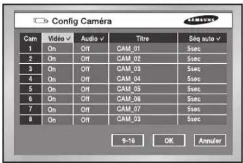 SAMSUNG SHR 2162 - Configuration camera - 1