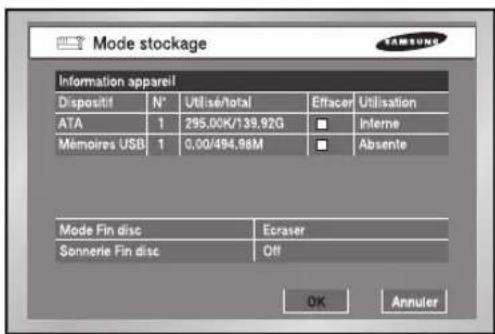 SAMSUNG SHR 2162 - Mode stockage - 1