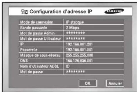 SAMSUNG SHR 2162 - Configuration IP - 1