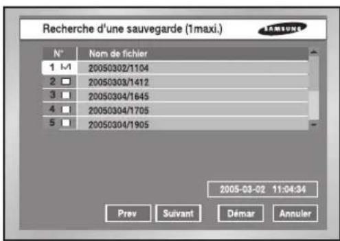 SAMSUNG SHR 2162 - Sauvegarde - 1