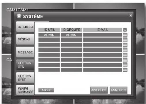 SAMSUNG SHR1041K - GESTION UTILISATEUR - 2
