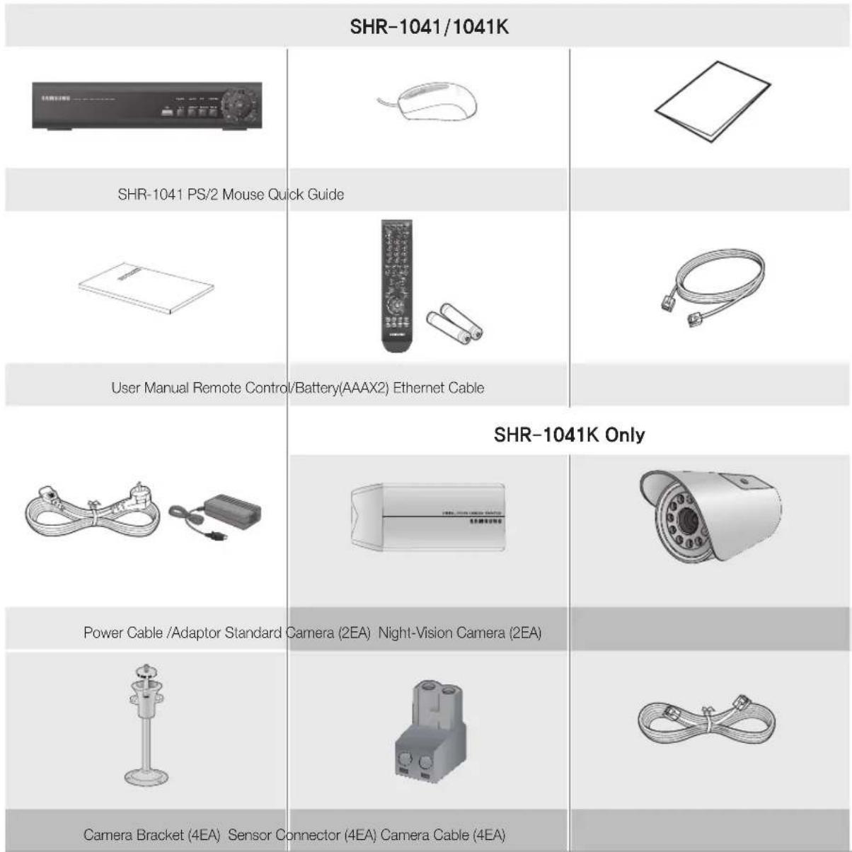 SAMSUNG SHR1041K - Package Contents - 1