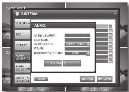 SAMSUNG SHR1041K - Adicion de un usuario - 1