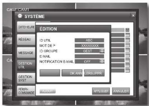 SAMSUNG SHR1041K - Modificat iOn des infos utiliseur - 1