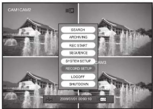 SAMSUNG SHR1041K - Record Setup - 2