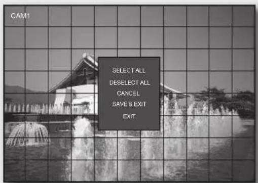 SAMSUNG SHR1041K - Area setup using the menu - 1