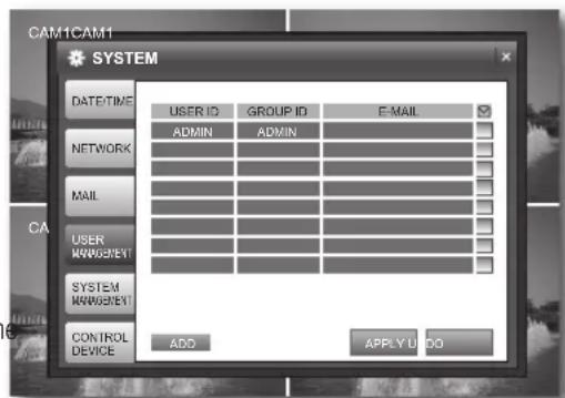 SAMSUNG SHR1041K - USER MANAGEMENT - 2