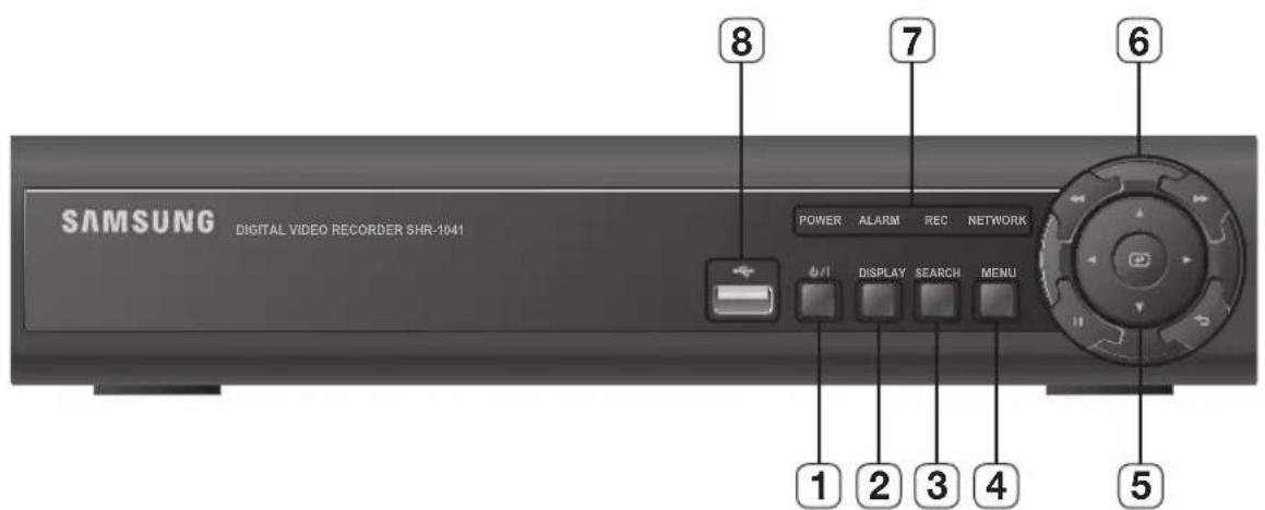 SAMSUNG SHR1041K - PART NAMES AND FUNCTIONS (FRONT) - 1