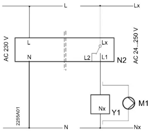 SIEMENS REA23.03RF - Anschlussschaltplan Connection diagram Schéma de raccordement   Schema di collegamento Esquema de conexionado Aansluitschema   Schéma zapojeni Baglanti Şemasi   Schemat połączén Kopplingsscheman Διαγράμο - 1