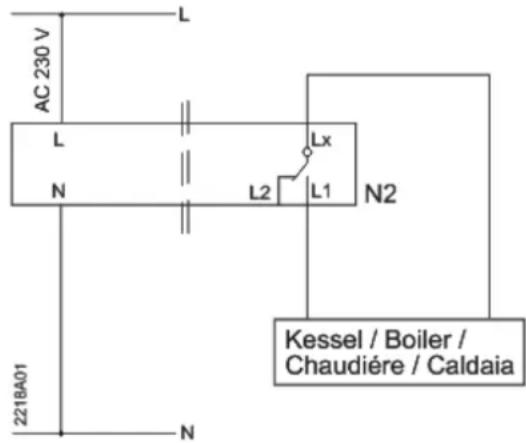 SIEMENS REA23.03RF - Anschlussschaltplan Connection diagram Schéma de raccordement   Schema di collegamento Esquema de conexionado Aansluitschema   Schéma zapojeni Baglanti Şemasi   Schemat połączén Kopplingsscheman Διαγράμο - 2