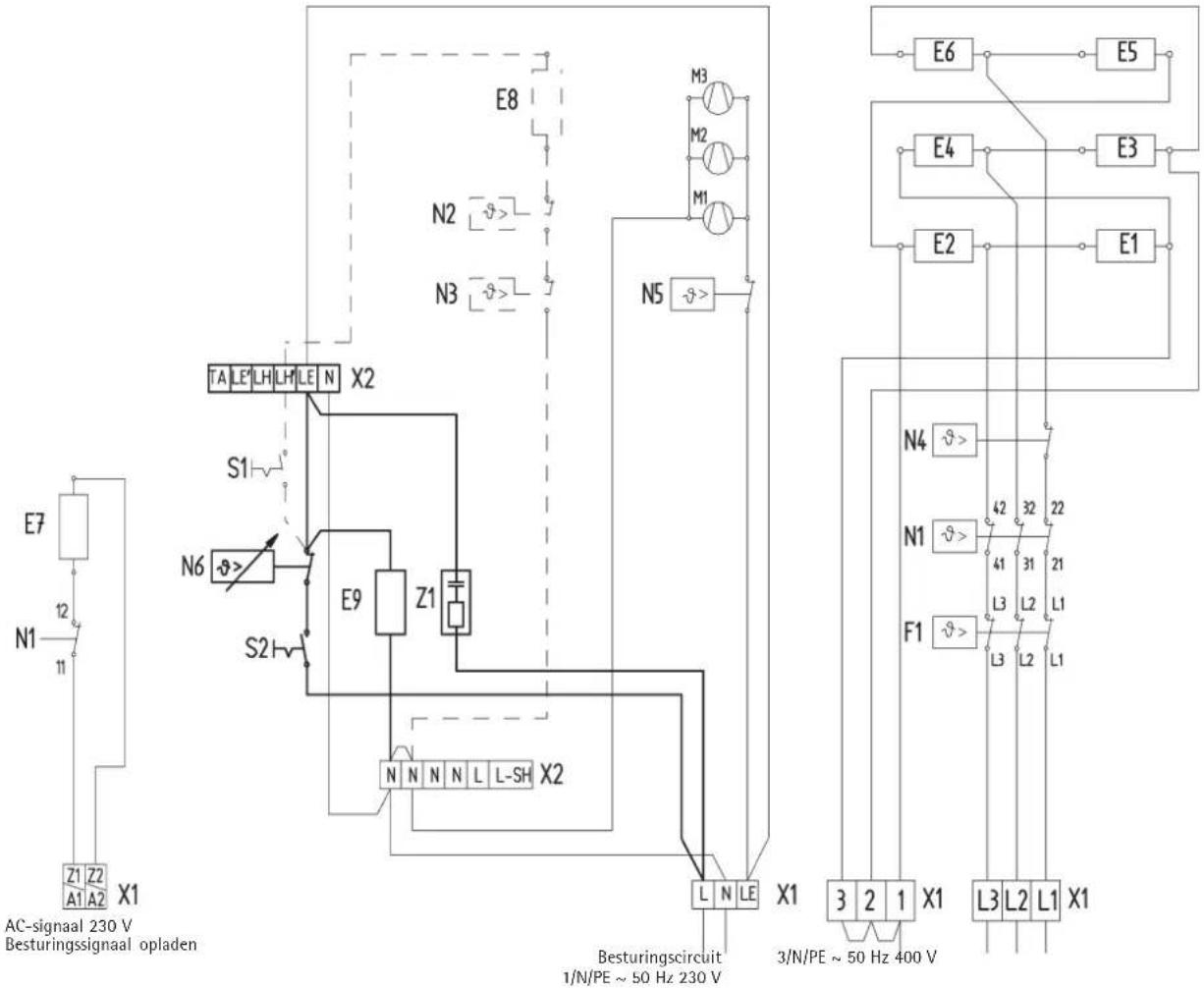 AEG RTI 100 M - Schakelschema WSP 2010 - 7010 met RTi 100 M - 1