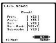 PIONEER VSX521K - Confirm the speaker configuration. - 1