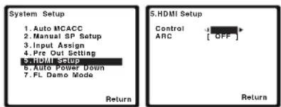 PIONEER VSX521K - SeLECTION 'HDMI Setup' de les menus System Setup. - 1