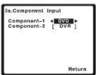 PIONEER VSX521K - Select 'Component Input' from the Input Assign menu. - 2