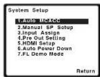 PIONEER VSX521K - SeLECTION 'Auto MCACC' desde el System Setup y bajo pulse ENTER. - 1