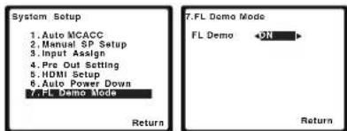 PIONEER VSX521K - Le menu FL demo mode - 1