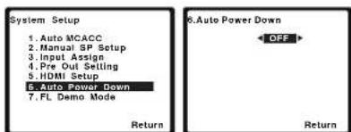 PIONEER VSX521K - Le menu auto power down - 1
