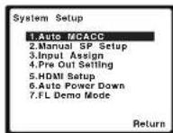 PIONEER VSX521K - Select the setting you want to adjust. - 1