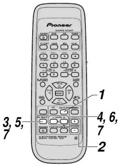 PIONEER VSX409RDS - Impostazione dei livelli degli altoparlanti per DSP - 1