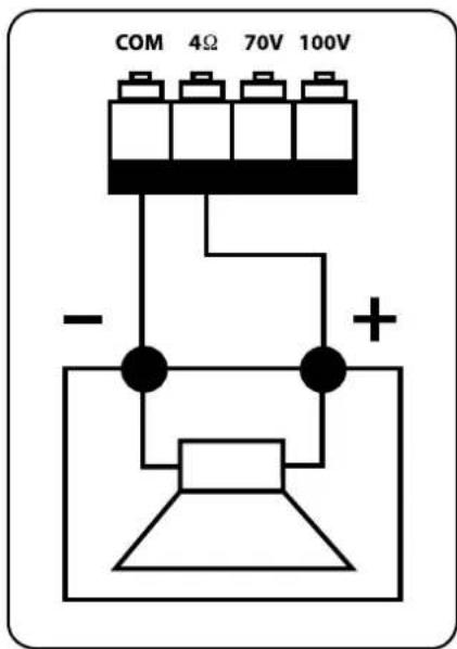 RCF AM2080 - LOUDSPEAKER CONNECTION - 3