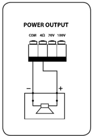 RCF AM2320 - Use 1 output only, DO NOT MIX 100/70 V and 4 Ω CONNECTIONS! - 10
