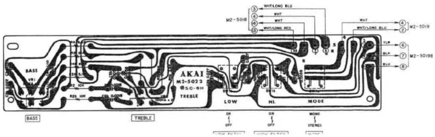 AKAI AM2200 - RELATION OF P.C BOARD TITLE AND IDENTIFICATION NUMBER - 4