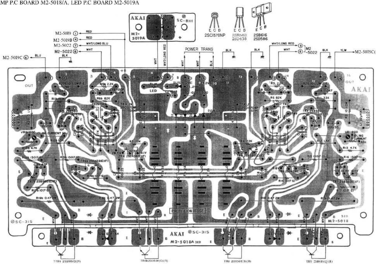 AKAI AM2200 - COMPOSITION OF VARIOUS P.C BOARD - 1