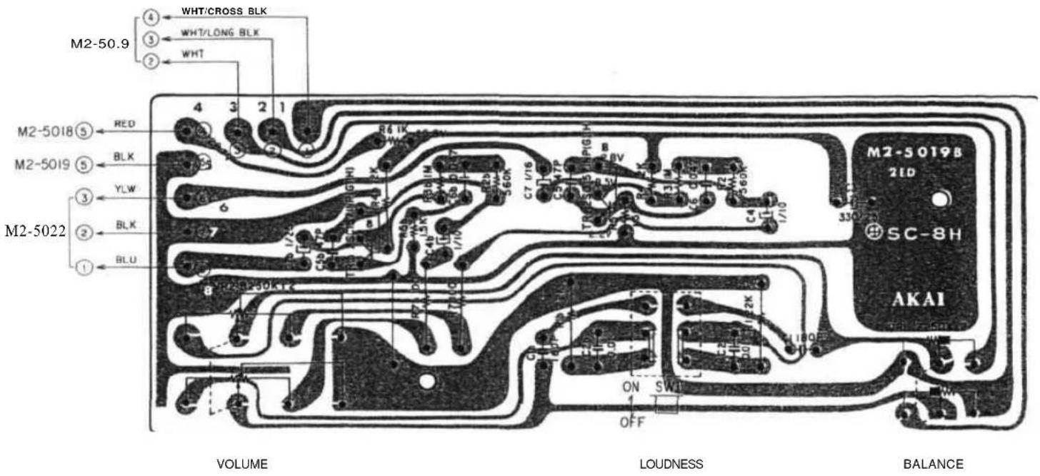 AKAI AM2200 - RELATION OF P.C BOARD TITLE AND IDENTIFICATION NUMBER - 2