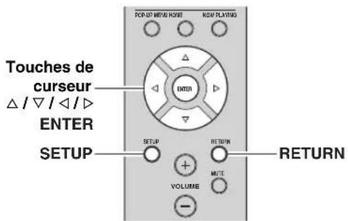 YAMAHA RN301S - Configuration des diverses fonctions (menu Setup) - 1