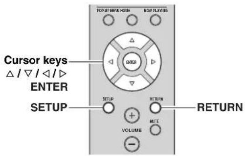 YAMAHA RN301S - Configuring various functions (Setup menu) - 1