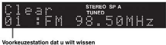 YAMAHA RN301S - Een voorkeuzestation wissen - 3