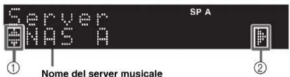 YAMAHA RN301S - Premere ripeturamente NET per selezionare "Server" come sorgente di ingresso. - 1