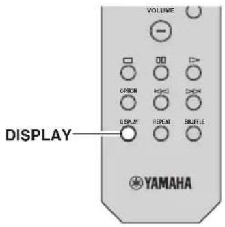 YAMAHA RN301S - Växla information i frontpanelens visningsfönster - 1