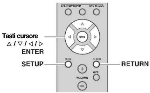 YAMAHA RN301S - Configurazione di varie funzioni (menu Setup) - 1