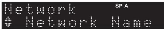 YAMAHA RN301S - Selecteer "Network Name". - 1