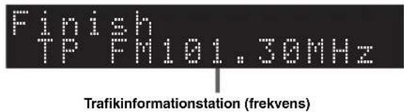 YAMAHA RN301S - Använd markörknapparna für att valja "TrafficProgram" och tryck på ENTER. - 2