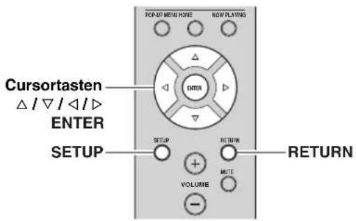 YAMAHA RN301S - Konfigurieren verschiedener Funktionen (Menu Setup) - 1