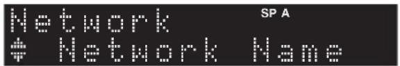 YAMAHA RN301S - Select "Network Name". - 1