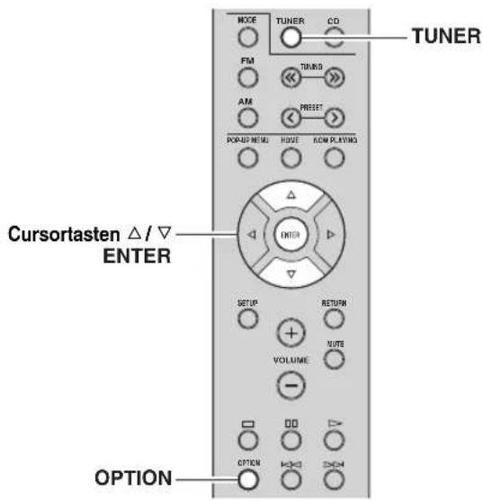 YAMAHA RN301S - Löschen eines Festsenders - 1