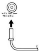YAMAHA RXE600 - Anslut FM antennen. - 1