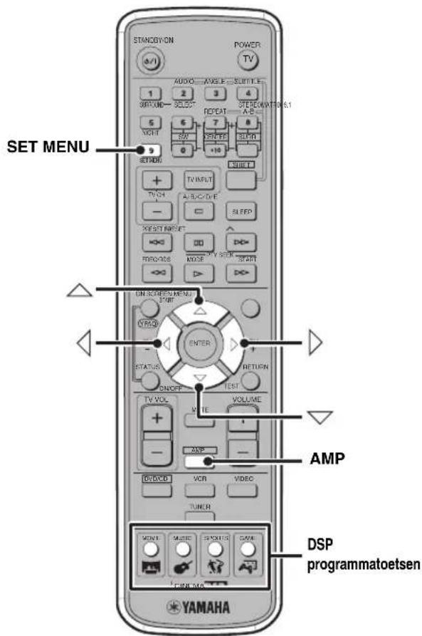 YAMAHA DVRS150 - Bedieren van het instelmenu - 1